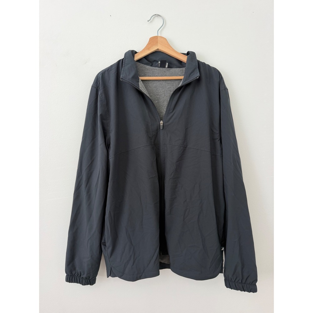 Eddie Bauer Men's Black & Grey Windbreaker Jacket – Lightweight – XL – NWT
